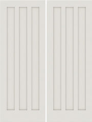 WDMA 20x80 Door (1ft8in by 6ft8in) Interior Swing Smooth 3080 MDF 3 Panel Shaker Double Door 1