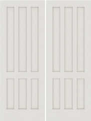 WDMA 20x80 Door (1ft8in by 6ft8in) Interior Barn Smooth 6070 MDF 6 Panel Shaker Double Door 1