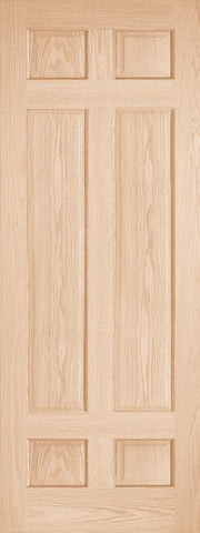 WDMA 24x80 Door (2ft by 6ft8in) Interior Pocket Paint grade 206T Wood 6 Panel Contemporary Modern Ovolo Single Door 1