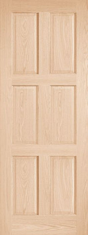 WDMA 24x80 Door (2ft by 6ft8in) Interior Pocket Paint grade 206R Wood 6 Panel Contemporary Modern Ovolo Single Door 1