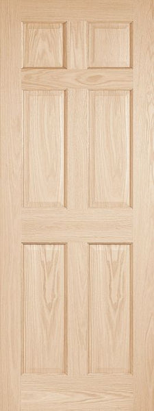 WDMA 24x80 Door (2ft by 6ft8in) Interior Swing Paint grade 2060 Wood 6 Panel Transitional Ovolo Single Door 1