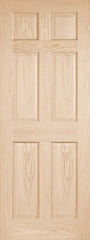 WDMA 24x80 Door (2ft by 6ft8in) Interior Swing Paint grade 2060 Wood 6 Panel Transitional Ovolo Single Door 1