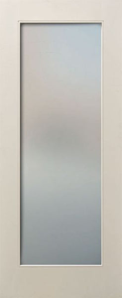WDMA 24x80 Door (2ft by 6ft8in) Interior Paint grade 80in White Primed Full Lite Square Sticking w/Reveal Single Door 1