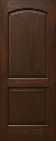 WDMA 24x80 Door (2ft by 6ft8in) Interior Mahogany 80in Two Panel Soft Arch Ovalo Sticking Single Door 1
