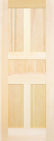 WDMA 24x80 Door (2ft by 6ft8in) Interior Barn Paint grade 7950 Wood 5 Panel Transitional Shaker Single Door 1