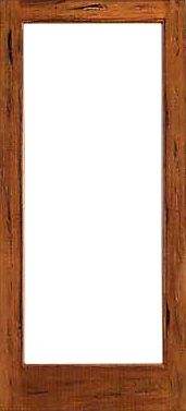 WDMA 24x80 Door (2ft by 6ft8in) Interior Barn Tropical Hardwood Rustic-1-lite Solid IG Glass Single Door 1