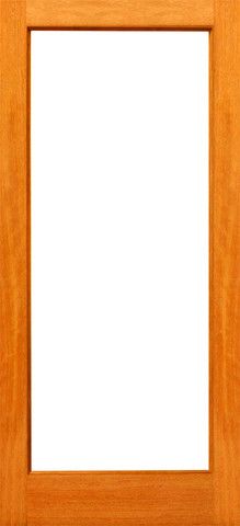 WDMA 24x80 Door (2ft by 6ft8in) Patio Oak Red -1-lite Red Wood IG Glass Single Door 1