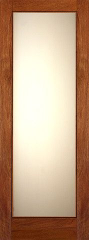 WDMA 24x84 Door (2ft by 7ft) Interior Barn Mahogany Single Door 1-Lite FG-1 White Laminated Glass 1