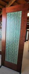 WDMA 24x84 Door (2ft by 7ft) Interior Barn Mahogany Contemporary Glass Single Door 1-Lite FG-3 Waterfall 2