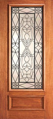WDMA 24x84 Door (2ft by 7ft) Exterior Mahogany Scrollwork Ironwork Beveled Glass Single Door  1