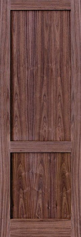 WDMA 24x96 Door (2ft by 8ft) Interior Walnut 96in 2 Panel Square Sticking Compression Fit Single Door 1