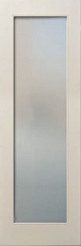 WDMA 24x96 Door (2ft by 8ft) Interior Paint grade 96in White Primed Full Lite Square Sticking w/Reveal Single Door 1