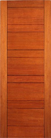 WDMA 24x96 Door (2ft by 8ft) Exterior Mahogany Flush Single Door Contemporary Design 1