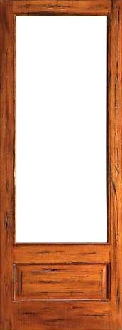 WDMA 24x96 Door (2ft by 8ft) Patio Tropical Hardwood Rustic-1-lite-P/B French Solid 1 Panel IG Glass Single Door 1