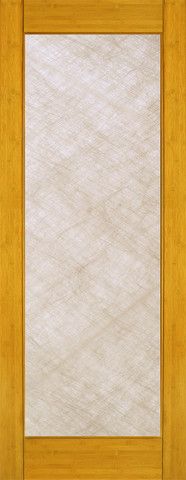 WDMA 24x96 Door (2ft by 8ft) Interior Barn Bamboo BM-31 Contemporary Full Lite Silk IG Glass Single Door 1