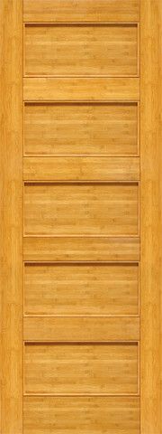WDMA 24x96 Door (2ft by 8ft) Interior Swing Bamboo BM-10 Contemporary 5 Panel Modern Single Door 1
