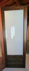 WDMA 24x96 Door (2ft by 8ft) Interior Swing Tropical Hardwood Single Door 1-Lite FG-1 White Laminated Glass 2