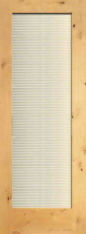 WDMA 24x96 Door (2ft by 8ft) Interior Swing Knotty Alder Conemporary Single Door 1-Lite FG-11 Blinds Glass 1