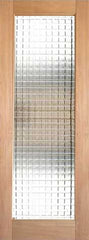 WDMA 24x96 Door (2ft by 8ft) Interior Swing Tropical Hardwood Single Door 1-Lite FG-10 Weaving Glass 1