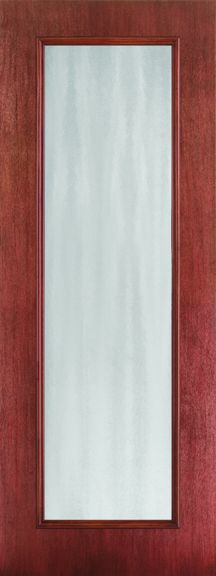 WDMA 24x96 Door (2ft by 8ft) Exterior Mahogany Fiberglass Impact Door 8ft Full Lite Chinchilla 1