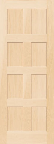 WDMA 26x96 Door (2ft2in by 8ft) Interior Swing Pine 7980 Wood 7+ Panel Transitional Shaker Single Door 1