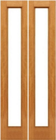 WDMA 28x80 Door (2ft4in by 6ft8in) Interior Barn Mahogany 1-lite French Door Solid Wood 1