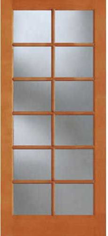 WDMA 28x96 Door (2ft4in by 8ft) Patio Fir 1512 12-Lite Exterior Single Door 1