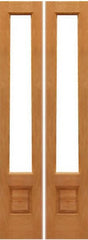 WDMA 28x96 Door (2ft4in by 8ft) Interior Swing Mahogany 1-lite French Door w Panel Bottoms Solid Wood 1