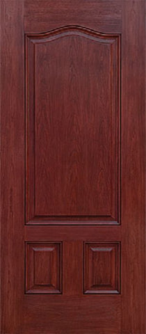 WDMA 30x80 Door (2ft6in by 6ft8in) Exterior Cherry Three Panel Single Entry Door 1