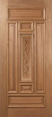 WDMA 30x80 Door (2ft6in by 6ft8in) Exterior Mahogany Narrow Single Door Carved Panel 1