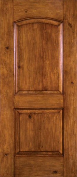 WDMA 30x80 Door (2ft6in by 6ft8in) Exterior Knotty Alder Alder Rustic Plain Panel Single Entry Door 1