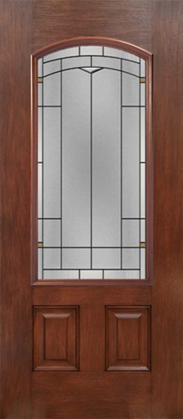 WDMA 30x80 Door (2ft6in by 6ft8in) Exterior Mahogany Camber 3/4 Lite Single Entry Door TP Glass 1