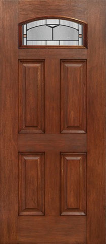 WDMA 30x80 Door (2ft6in by 6ft8in) Exterior Mahogany Camber Top Single Entry Door TP Glass 1