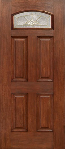 WDMA 30x80 Door (2ft6in by 6ft8in) Exterior Mahogany Camber Top Single Entry Door HM Glass 1