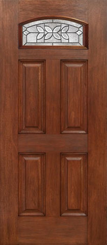 WDMA 30x80 Door (2ft6in by 6ft8in) Exterior Mahogany Camber Top Single Entry Door CD Glass 1