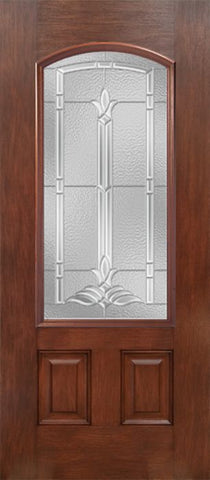 WDMA 30x80 Door (2ft6in by 6ft8in) Exterior Mahogany Camber 3/4 Lite Single Entry Door BT Glass 1