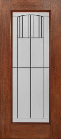 WDMA 30x80 Door (2ft6in by 6ft8in) Exterior Mahogany Full Lite Single Entry Door MI Glass 1