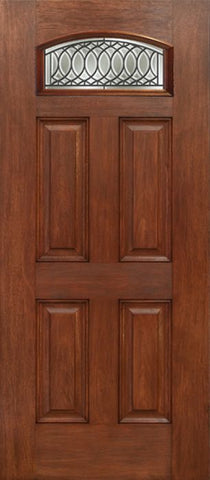 WDMA 30x80 Door (2ft6in by 6ft8in) Exterior Mahogany Camber Top Single Entry Door PS Glass 1