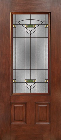 WDMA 30x80 Door (2ft6in by 6ft8in) Exterior Mahogany 3/4 Lite Single Entry Door GR Glass 1