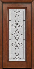 WDMA 30x80 Door (2ft6in by 6ft8in) Exterior Mahogany Full Lite Single Entry Door Ashbury Glass 1