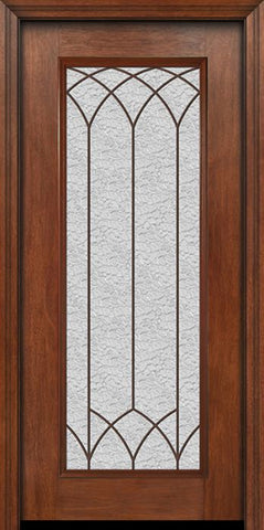 WDMA 30x80 Door (2ft6in by 6ft8in) Exterior Mahogany Full Lite Single Entry Door Davidson Glass 1