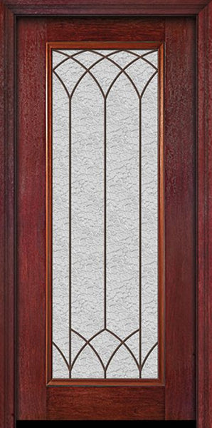 WDMA 30x80 Door (2ft6in by 6ft8in) Exterior Cherry Full Lite Single Entry Door Davidson Glass 1