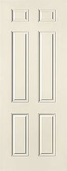 WDMA 30x96 Door (2ft6in by 8ft) Exterior Smooth Fiberglass Impact Door 8ft 6 Panel 1