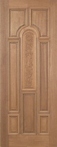 WDMA 30x96 Door (2ft6in by 8ft) Exterior Mahogany Revis Single Door Carved Panel - 8ft Tall 1