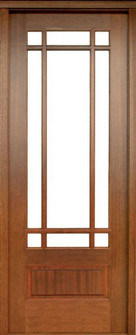WDMA 30x96 Door (2ft6in by 8ft) Exterior Swing Mahogany Alexandria TDL 9 Lite Single Door 1