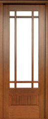 WDMA 30x96 Door (2ft6in by 8ft) Exterior Swing Mahogany Alexandria TDL 9 Lite Single Door 1