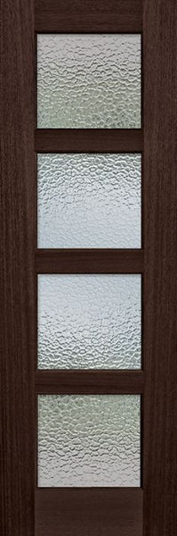 WDMA 30x96 Door (2ft6in by 8ft) Exterior Mahogany 96in 4 lite TDL Continental DoorCraft Door w/Textured Glass 1