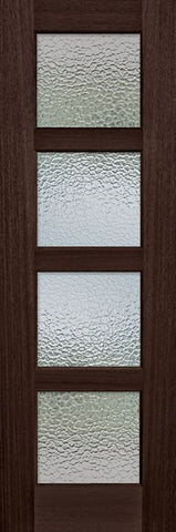 WDMA 30x96 Door (2ft6in by 8ft) Exterior Mahogany 96in 4 lite TDL Continental DoorCraft Door w/Textured Glass 1