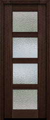 WDMA 30x96 Door (2ft6in by 8ft) Exterior Mahogany 96in 4 lite TDL Continental DoorCraft Door w/Textured Glass 2