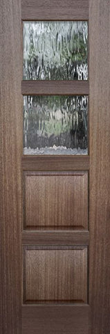 WDMA 30x96 Door (2ft6in by 8ft) Exterior Mahogany 96in 2 lite TDL Continental DoorCraft Door w/Textured Glass 1